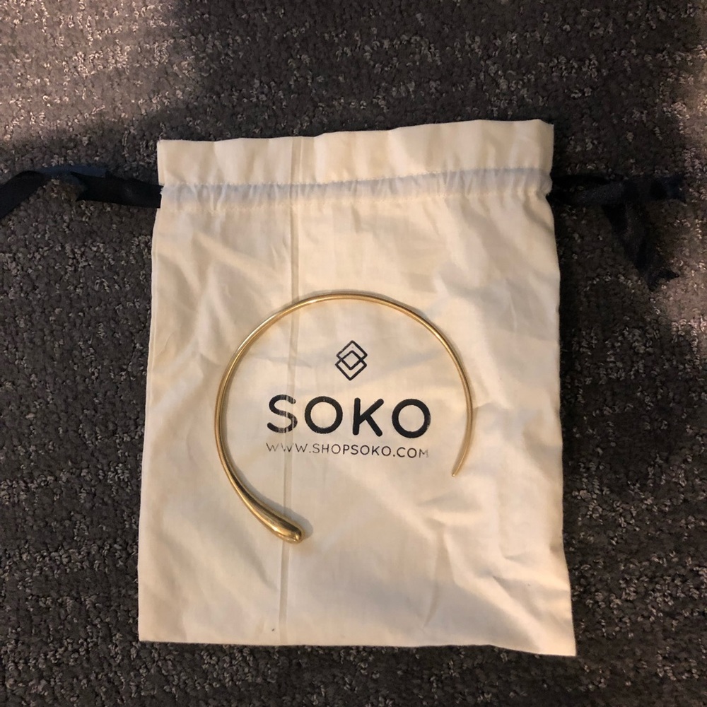 Soko brass collar necklace